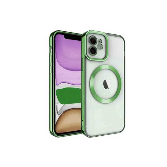 Apple iPhone 12 Kılıf Kross Magneticsafe Kapak - Koyu Yeşil