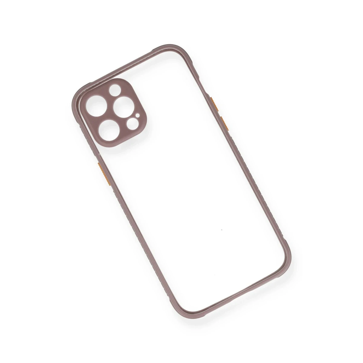 Apple iPhone 12 Kılıf Miami Şeffaf Silikon - Açık Mor