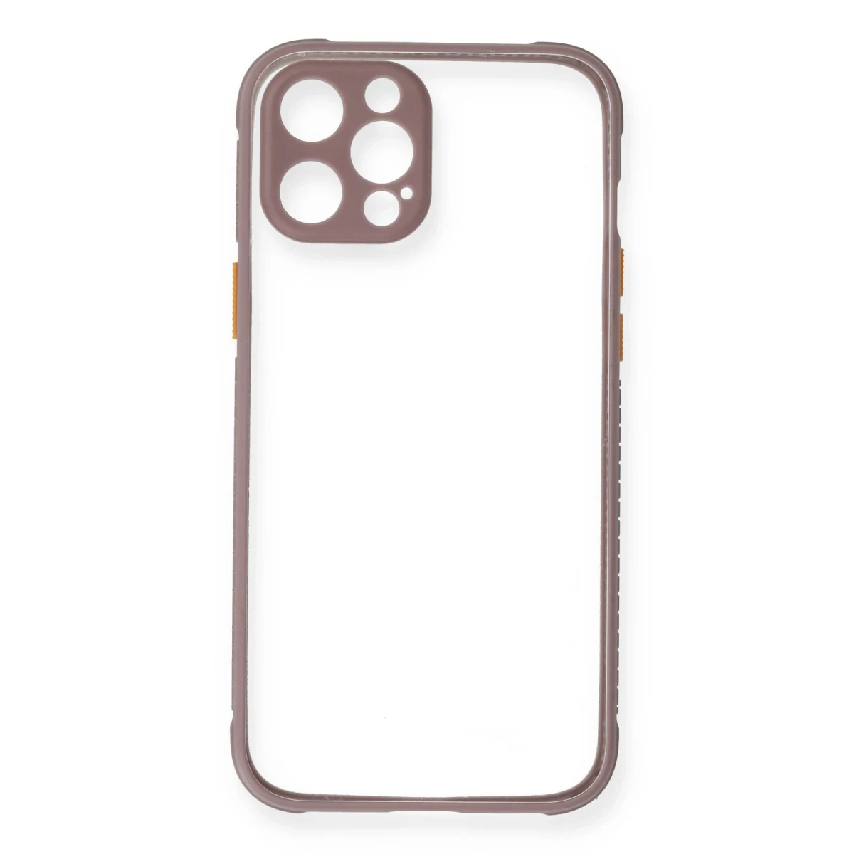 Apple iPhone 12 Kılıf Miami Şeffaf Silikon - Açık Mor