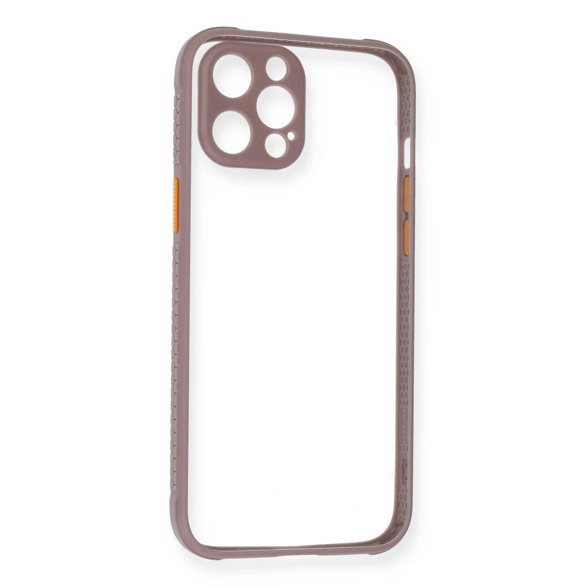 Apple iPhone 12 Kılıf Miami Şeffaf Silikon - Açık Mor