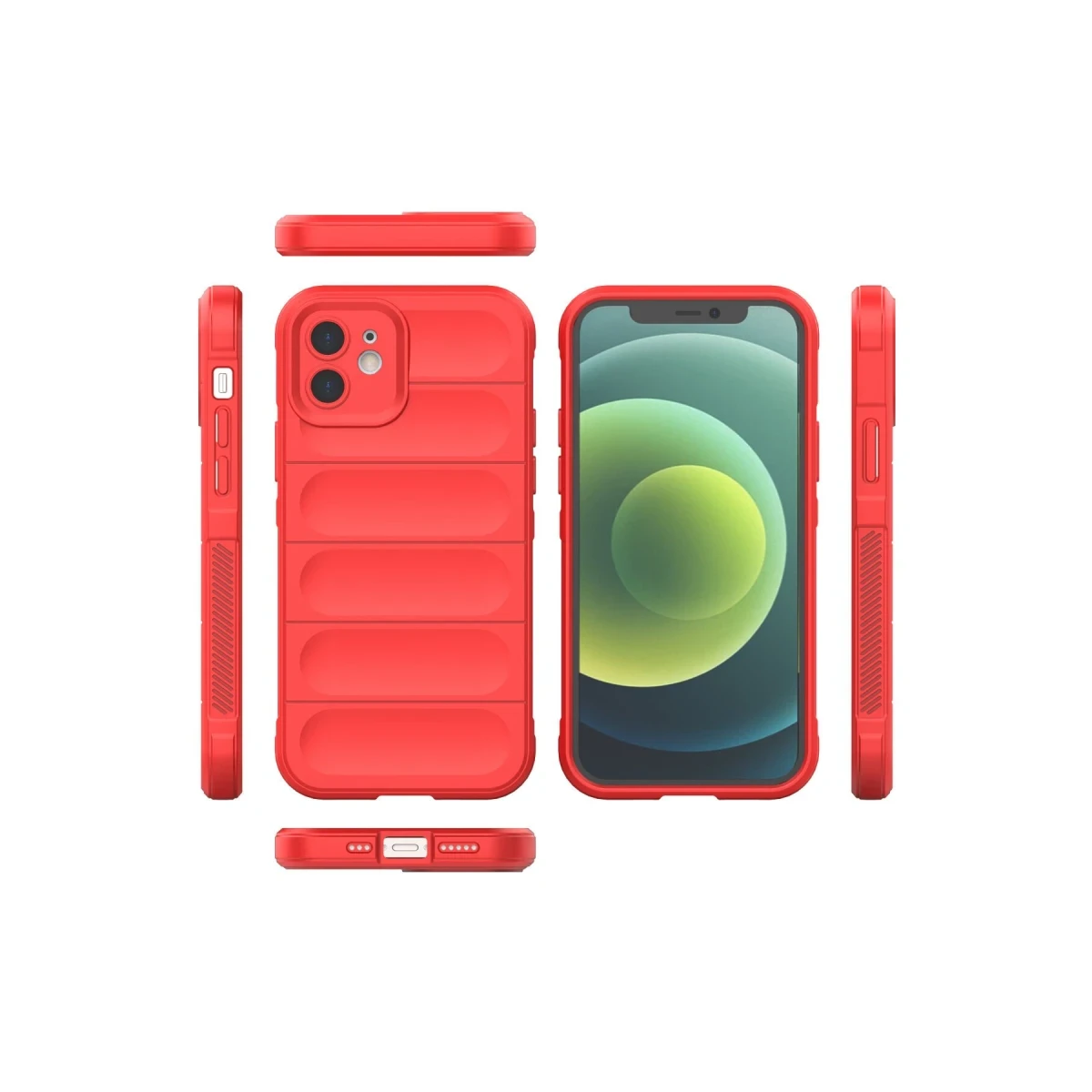 Apple iPhone 12 Kılıf Optimum Silikon - Kırmızı