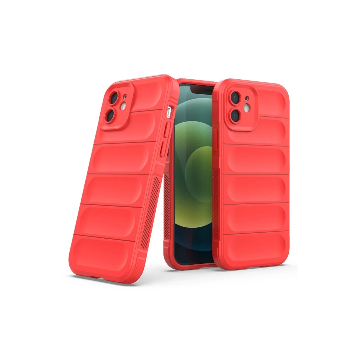 Apple iPhone 12 Kılıf Optimum Silikon - Kırmızı