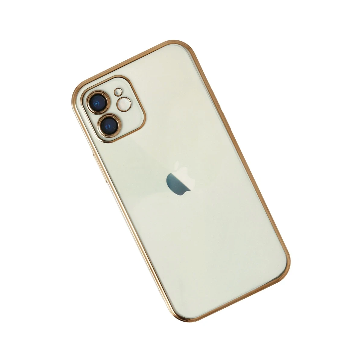 Apple iPhone 12 Kılıf Razer Lensli Silikon - Gold