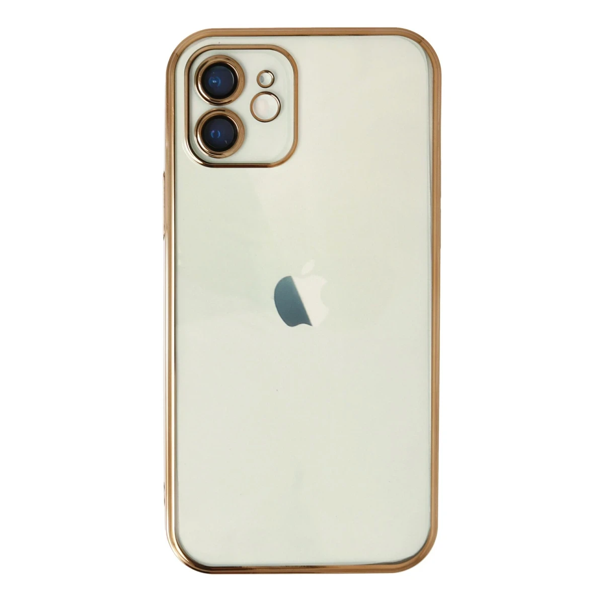 Apple iPhone 12 Kılıf Razer Lensli Silikon - Gold