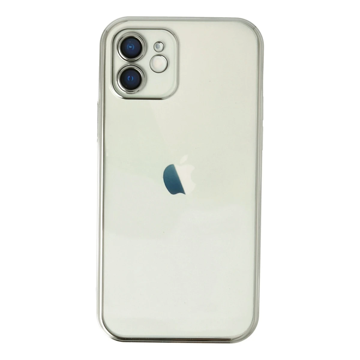 Apple iPhone 12 Kılıf Razer Lensli Silikon - Gümüş