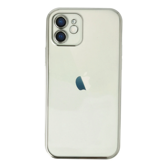 Apple iPhone 12 Kılıf Razer Lensli Silikon - Gümüş