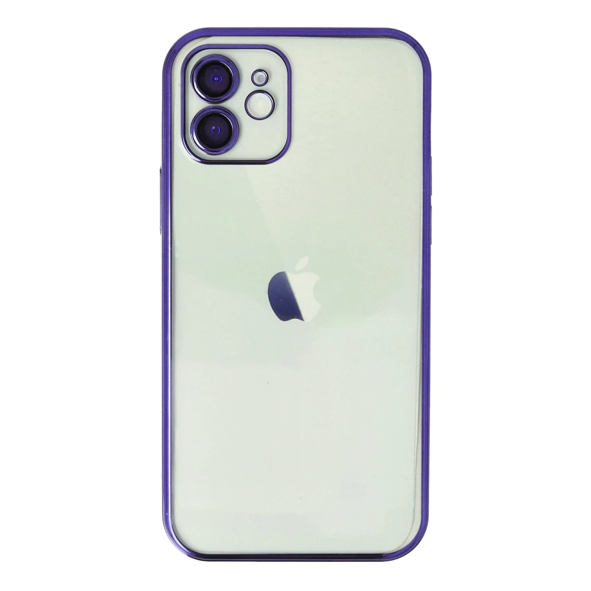 Apple iPhone 12 Kılıf Razer Lensli Silikon - Mor