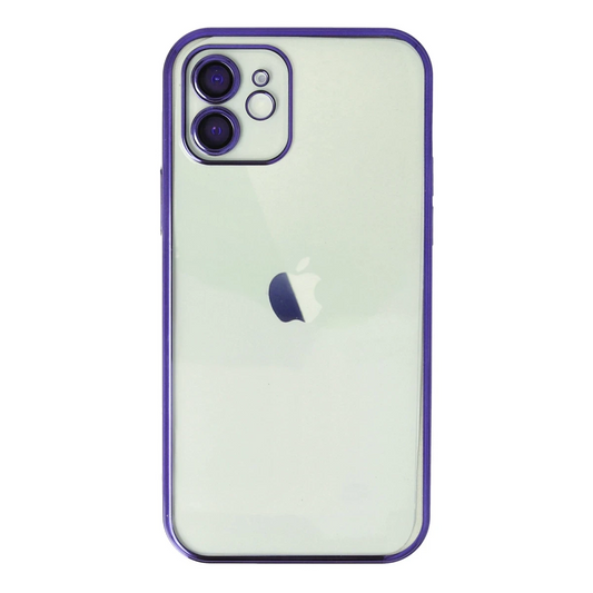 Apple iPhone 12 Kılıf Razer Lensli Silikon - Mor