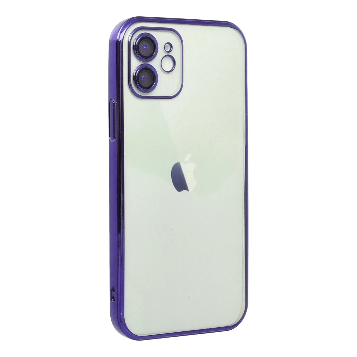 Apple iPhone 12 Kılıf Razer Lensli Silikon - Mor