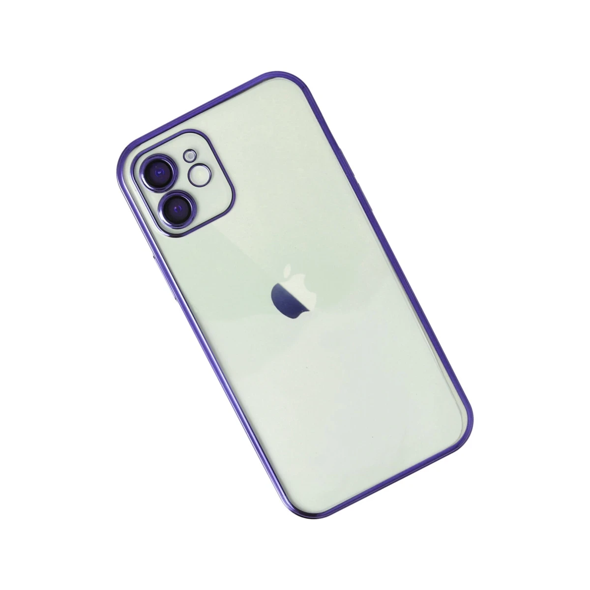 Apple iPhone 12 Kılıf Razer Lensli Silikon - Mor