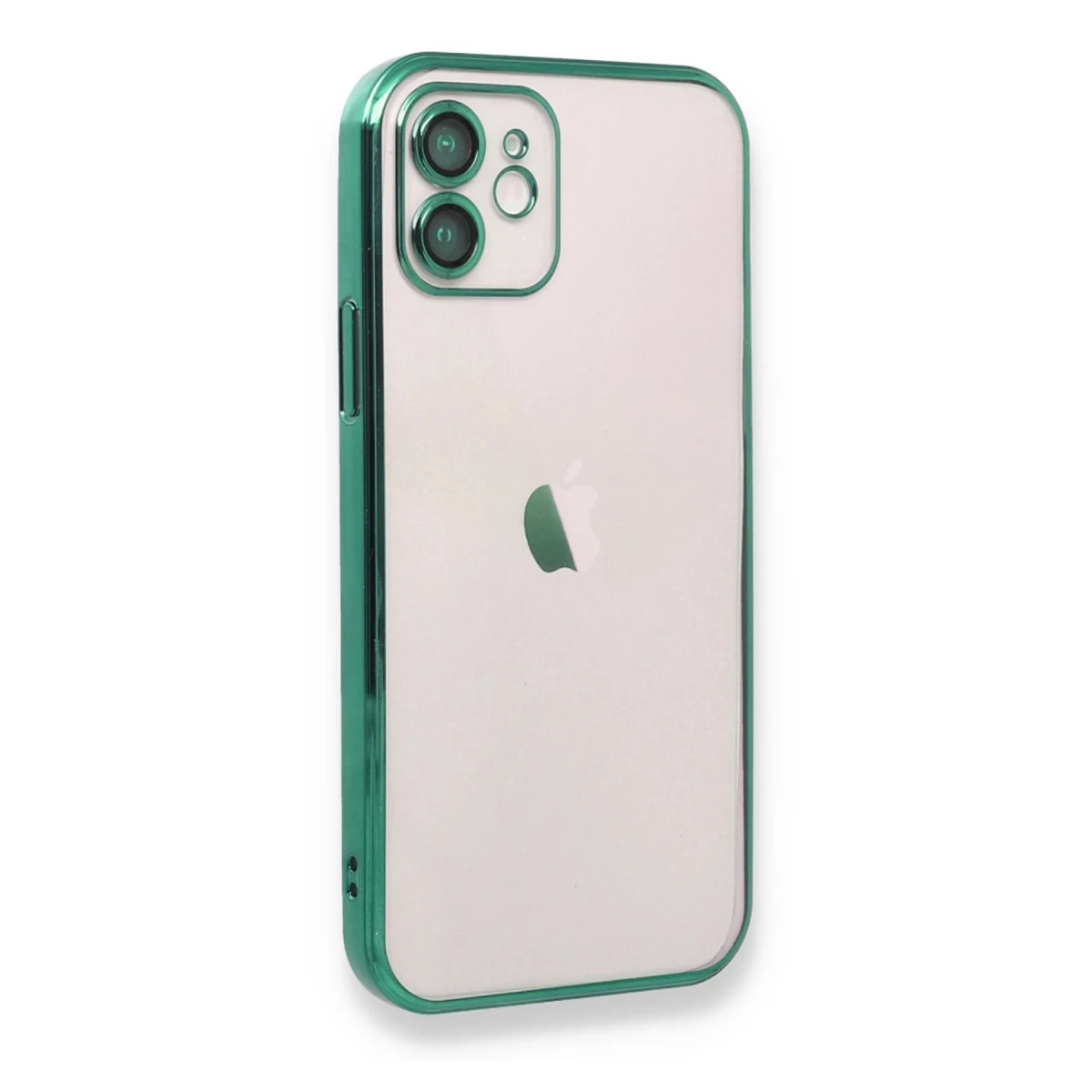 Apple iPhone 12 Kılıf Razer Lensli Silikon - Yeşil