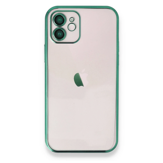Apple iPhone 12 Kılıf Razer Lensli Silikon - Yeşil