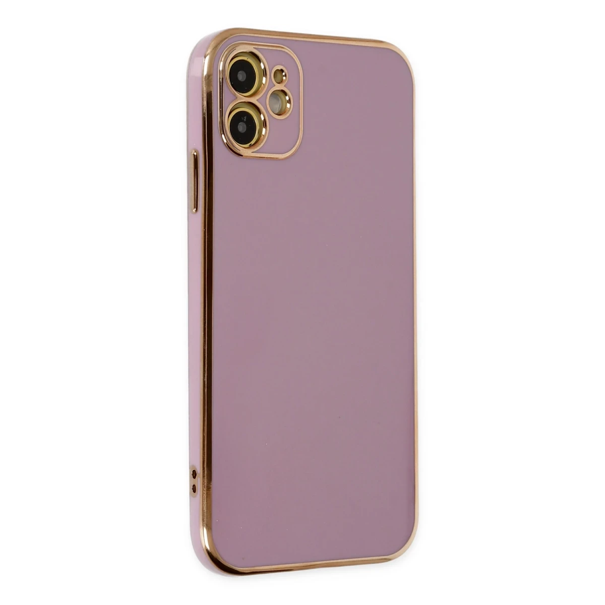 Apple iPhone 12 Kılıf Volet Silikon - Mor
