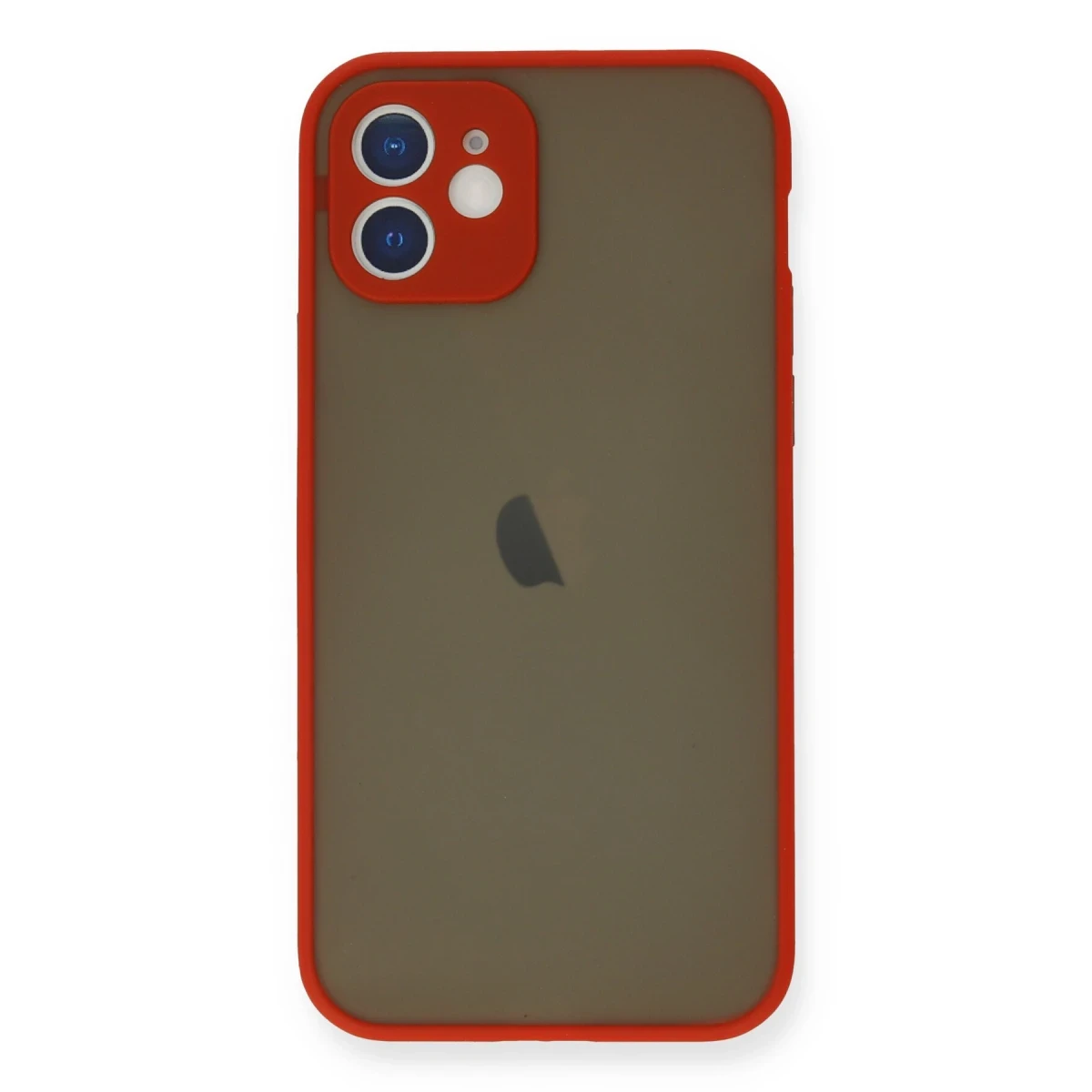 Apple iPhone 12 Mini Kılıf Montreal Silikon Kapak - Kırmızı
