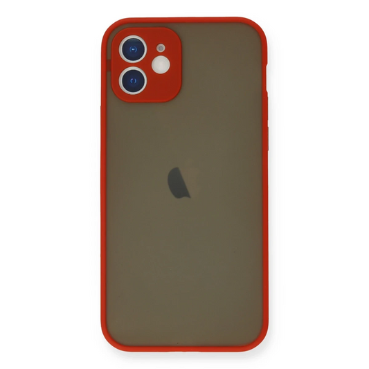 Apple iPhone 12 Mini Kılıf Montreal Silikon Kapak - Kırmızı