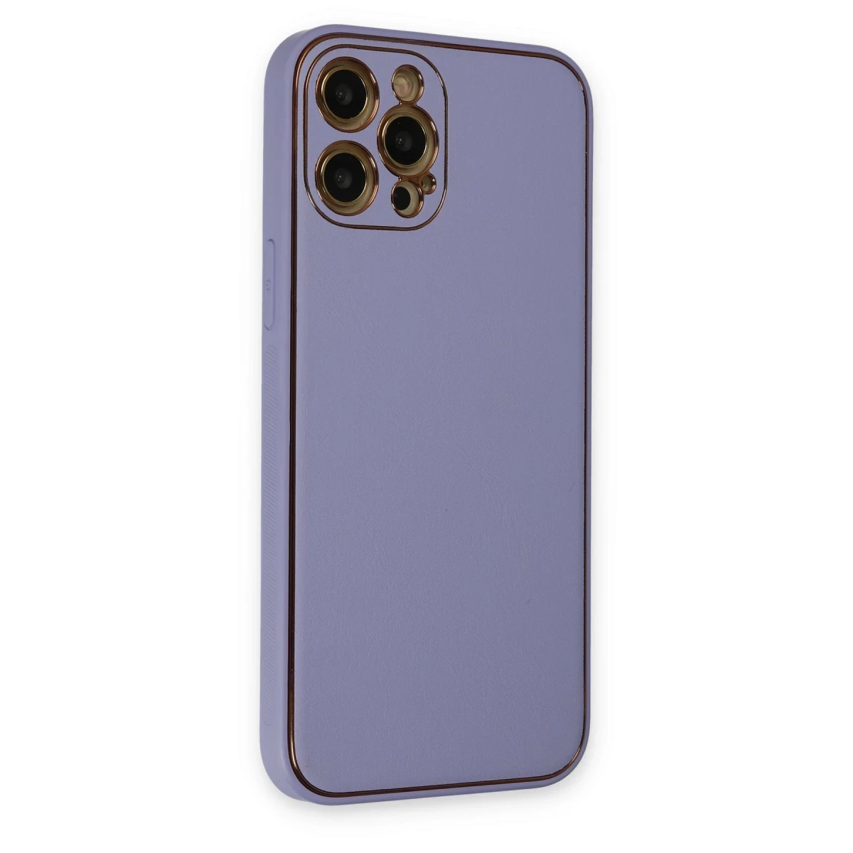 Apple iPhone 12 Pro Kılıf Coco Deri Silikon Kapak - Açık Lila