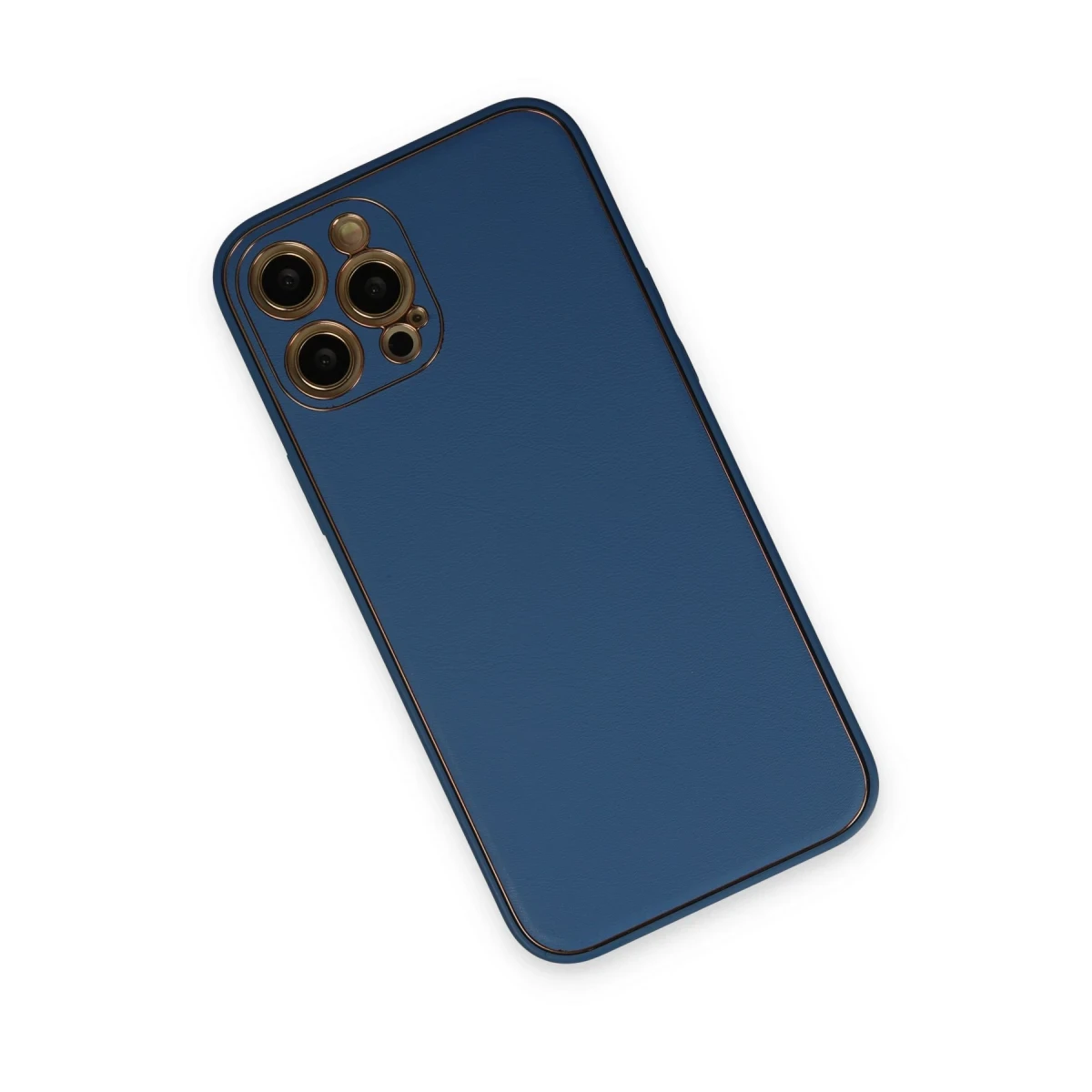 Apple iPhone 12 Pro Kılıf Coco Deri Silikon Kapak - Açık Mavi