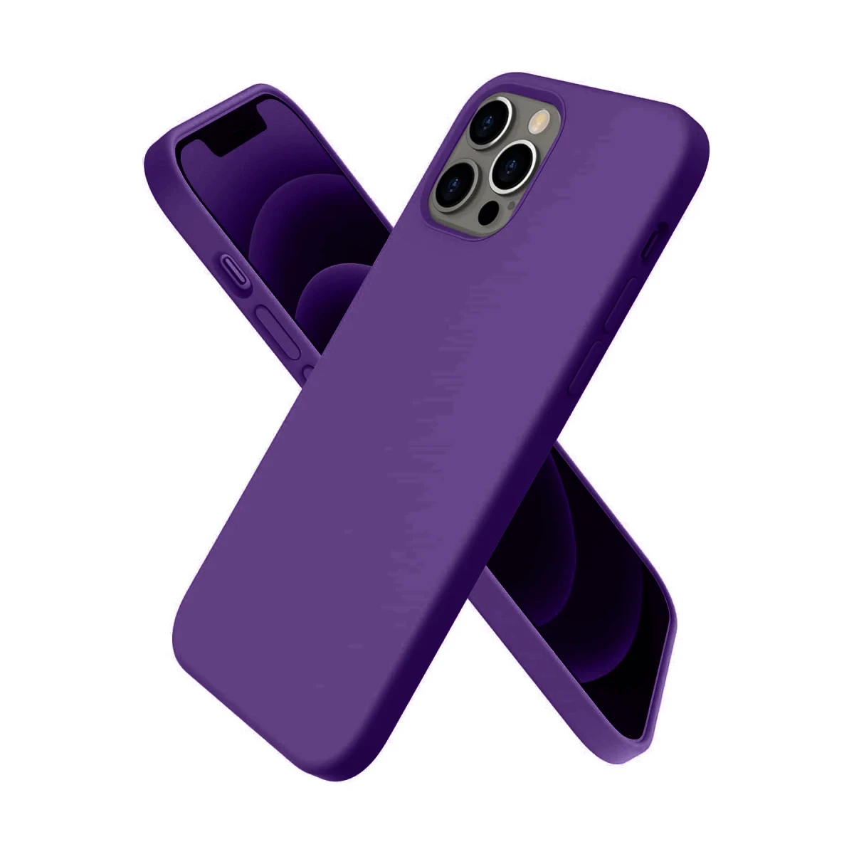 Apple iPhone 12 Pro Kılıf First Silikon - Mürdüm