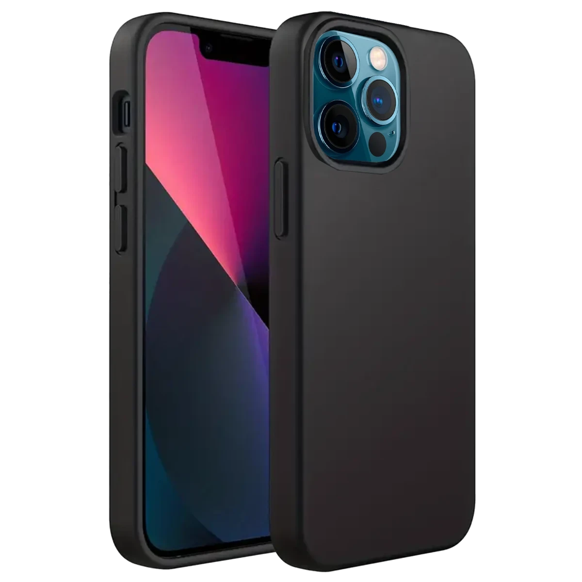 Apple iPhone 12 Pro Kılıf First Silikon - Siyah