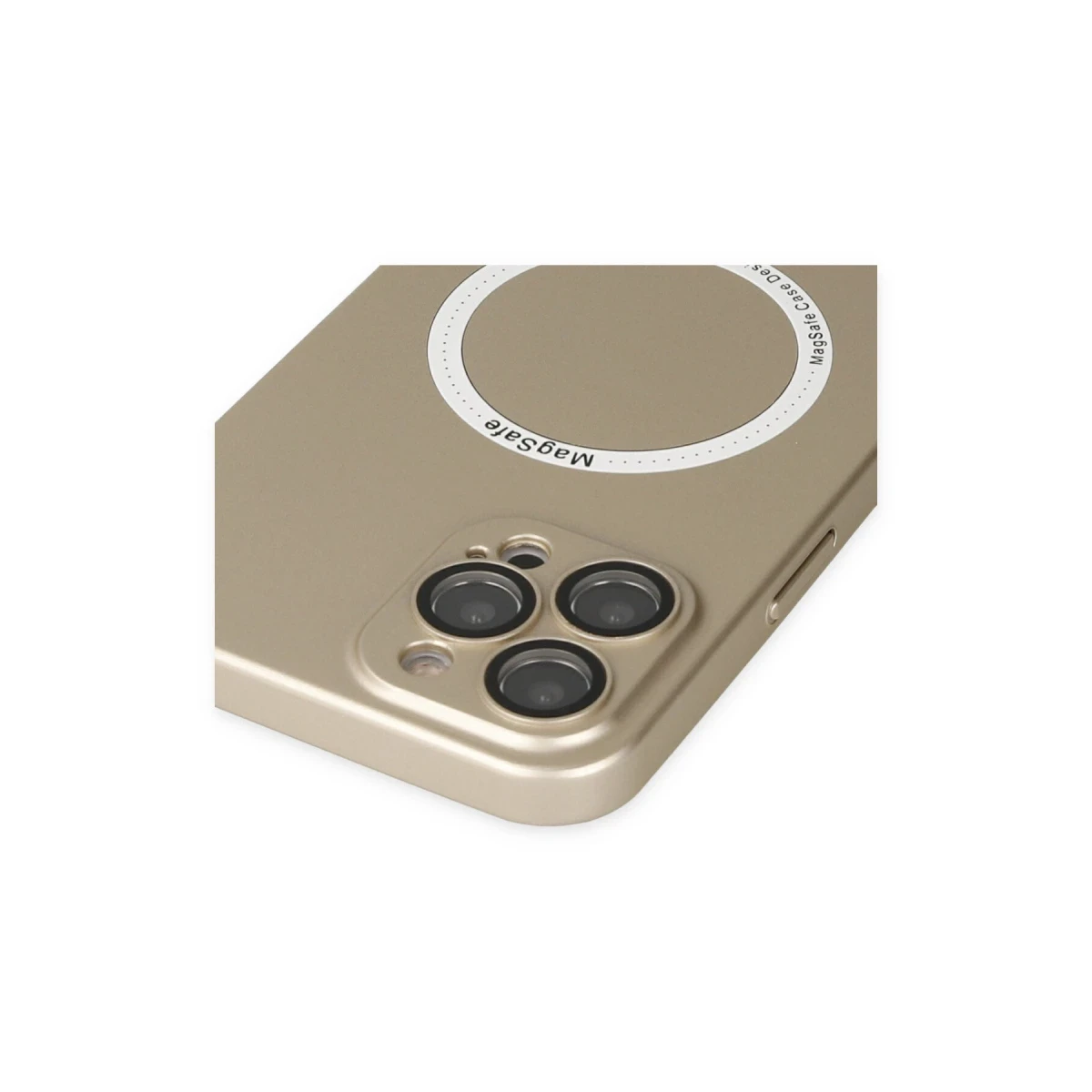 Apple iPhone 12 Pro Kılıf Jack Magneticsafe Lens Silikon - Gold