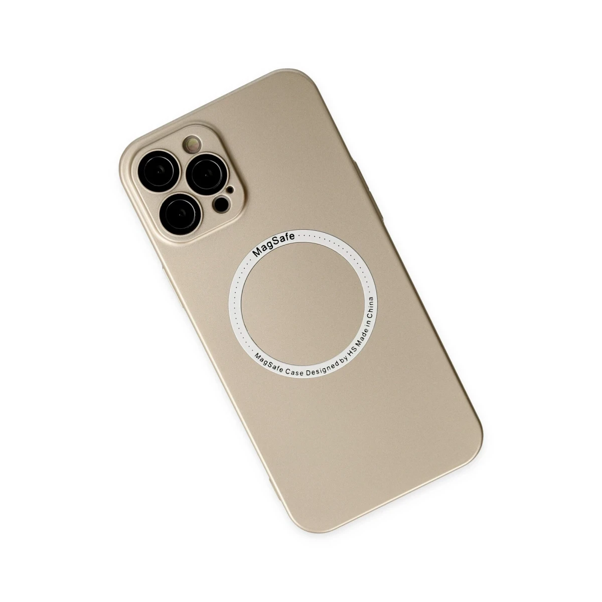 Apple iPhone 12 Pro Kılıf Jack Magneticsafe Lens Silikon - Gold