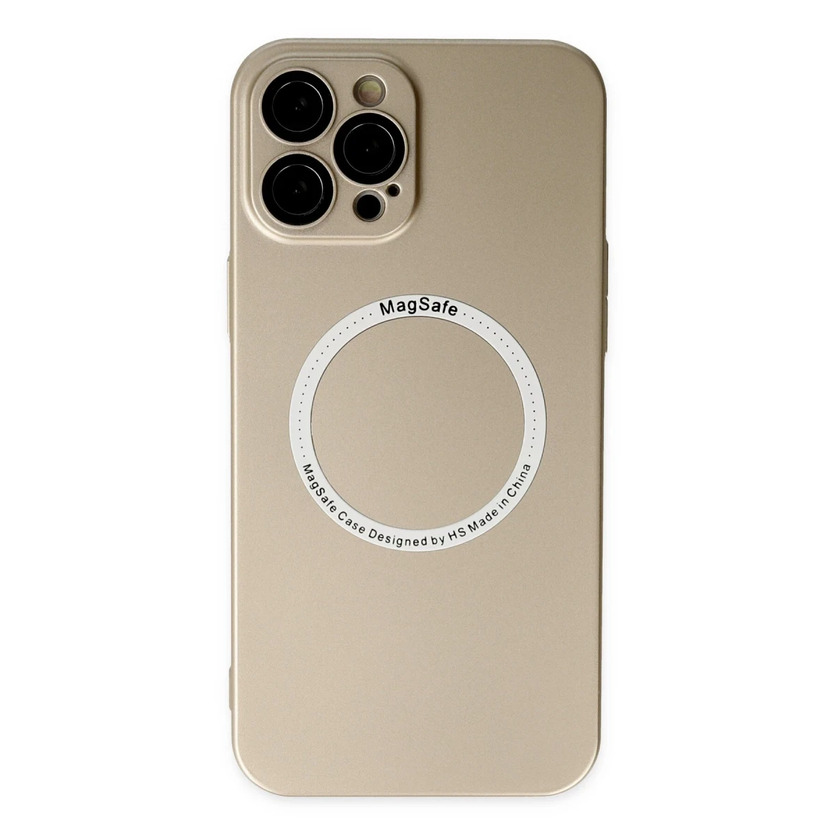 Apple iPhone 12 Pro Kılıf Jack Magneticsafe Lens Silikon - Gold