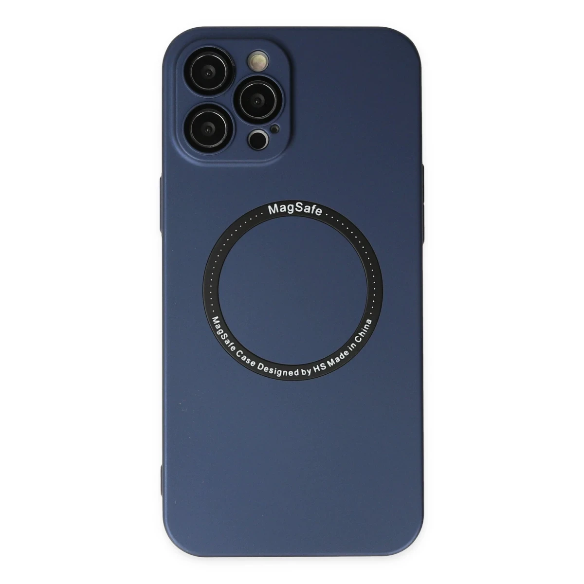 Apple iPhone 12 Pro Kılıf Jack Magneticsafe Lens Silikon - Lacivert