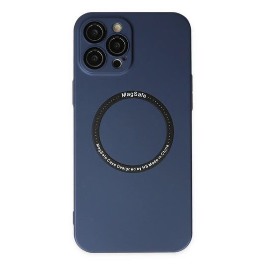 Apple iPhone 12 Pro Kılıf Jack Magneticsafe Lens Silikon - Lacivert