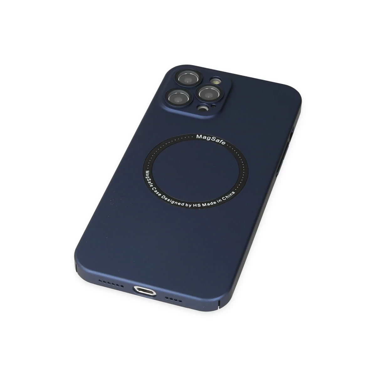 Apple iPhone 12 Pro Kılıf Jack Magneticsafe Lens Silikon - Lacivert
