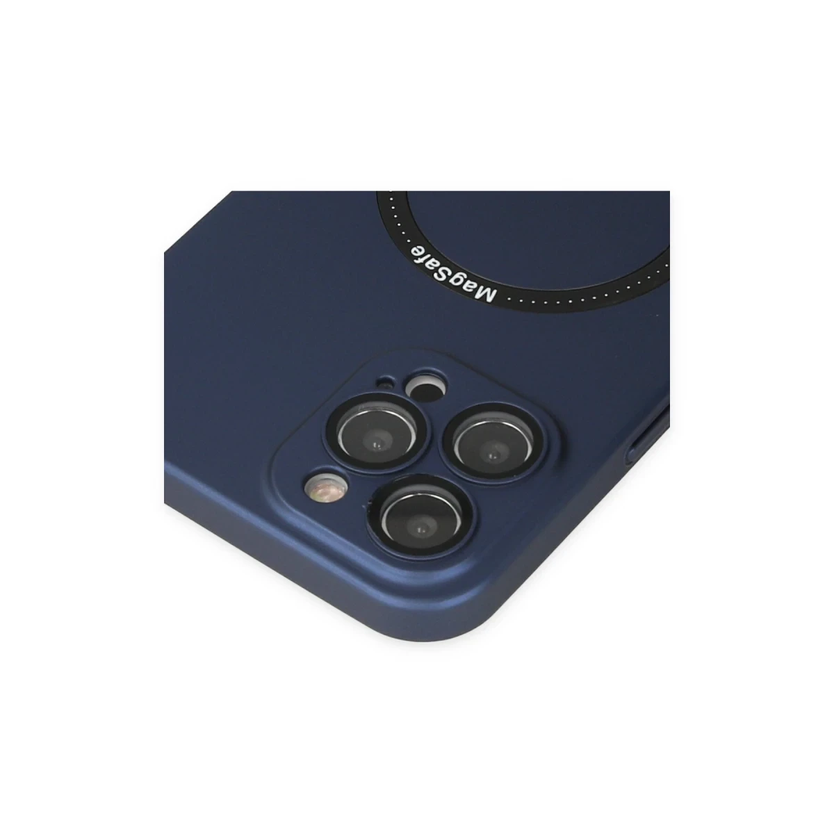 Apple iPhone 12 Pro Kılıf Jack Magneticsafe Lens Silikon - Lacivert