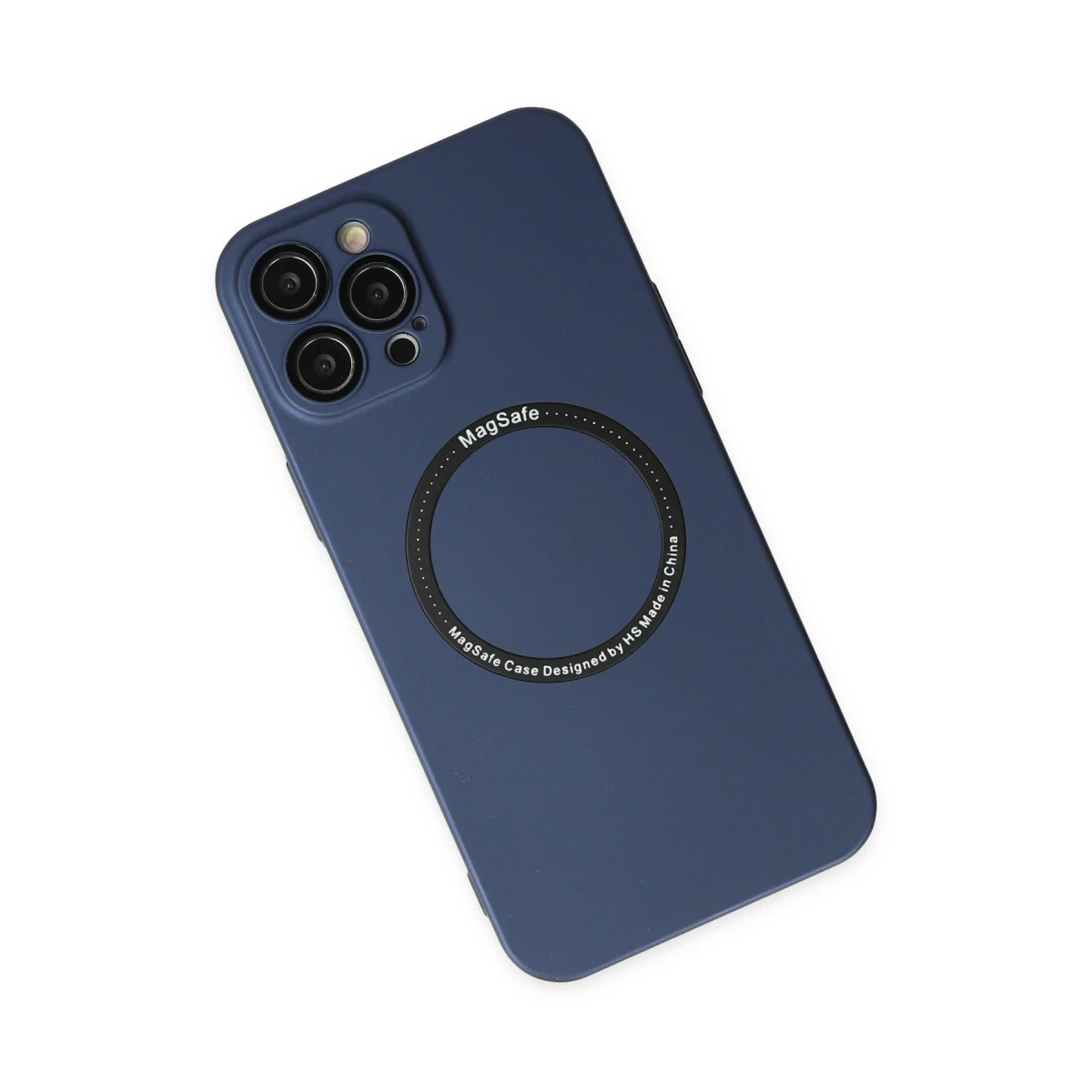 Apple iPhone 12 Pro Kılıf Jack Magneticsafe Lens Silikon - Lacivert