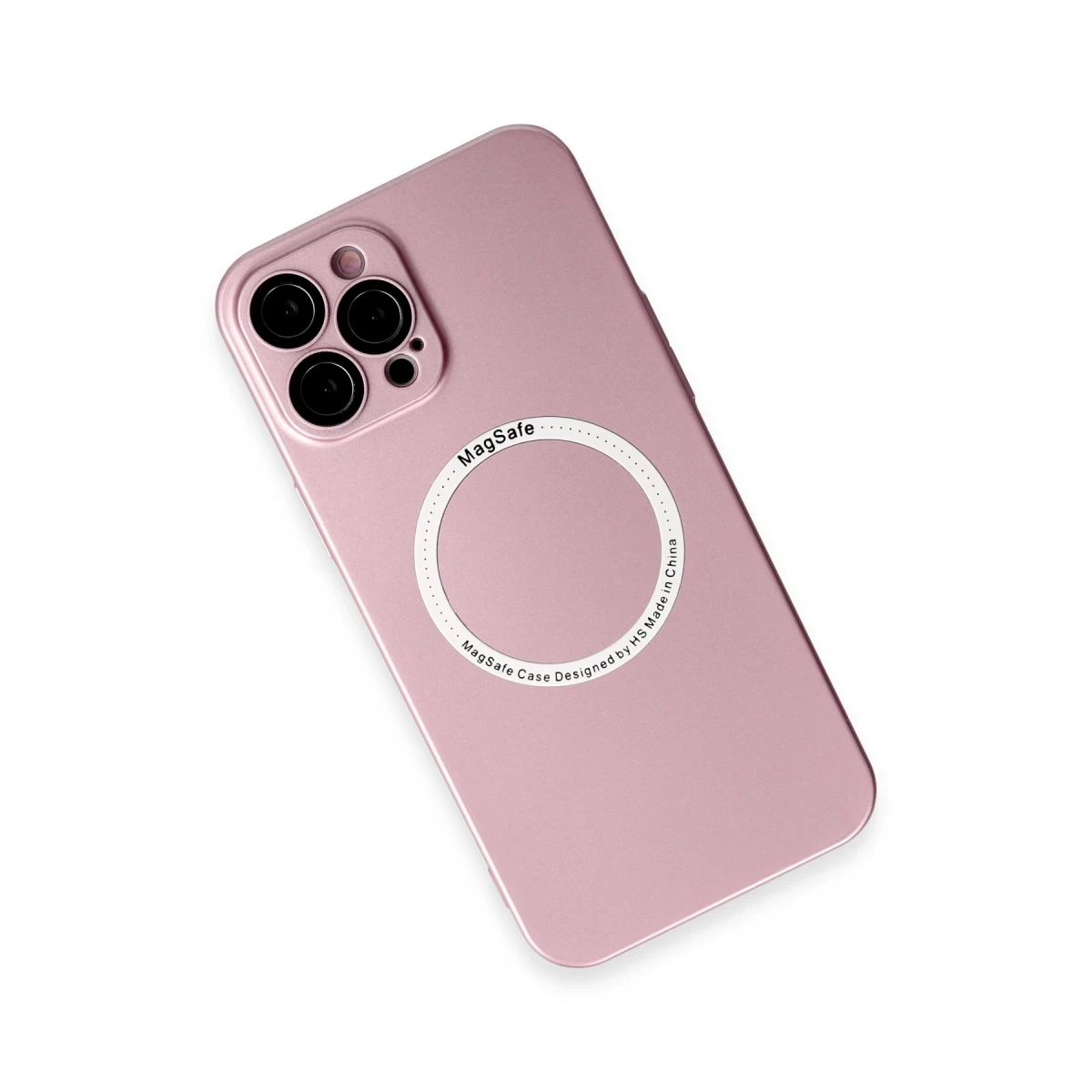 Apple iPhone 12 Pro Kılıf Jack Magneticsafe Lens Silikon - Rose Gold