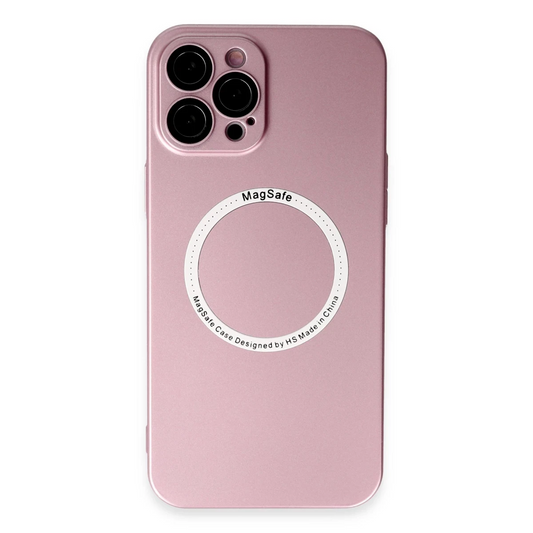 Apple iPhone 12 Pro Kılıf Jack Magneticsafe Lens Silikon - Rose Gold