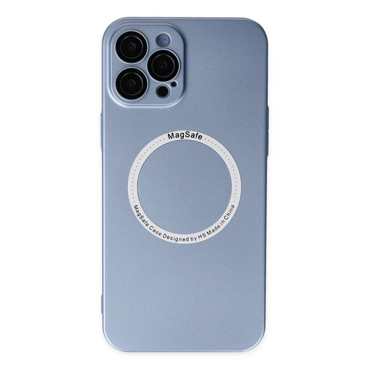 Apple iPhone 12 Pro Kılıf Jack Magneticsafe Lens Silikon - Sierra Blue