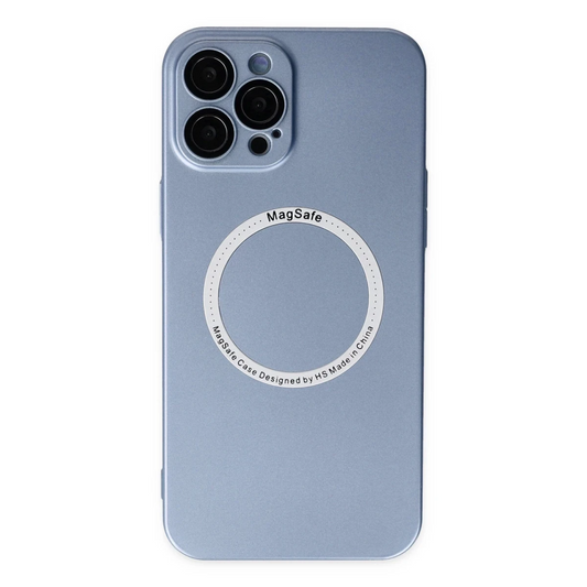 Apple iPhone 12 Pro Kılıf Jack Magneticsafe Lens Silikon - Sierra Blue