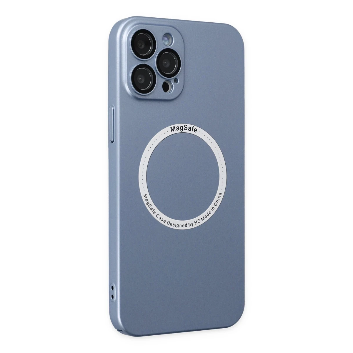 Apple iPhone 12 Pro Kılıf Jack Magneticsafe Lens Silikon - Sierra Blue