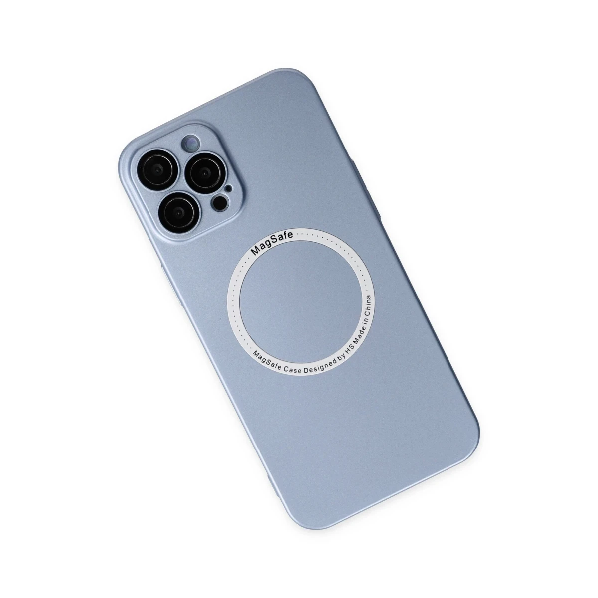 Apple iPhone 12 Pro Kılıf Jack Magneticsafe Lens Silikon - Sierra Blue