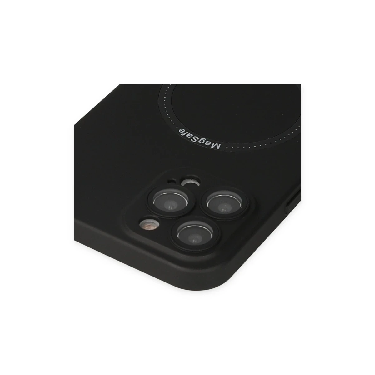 Apple iPhone 12 Pro Kılıf Jack Magneticsafe Lens Silikon - Siyah