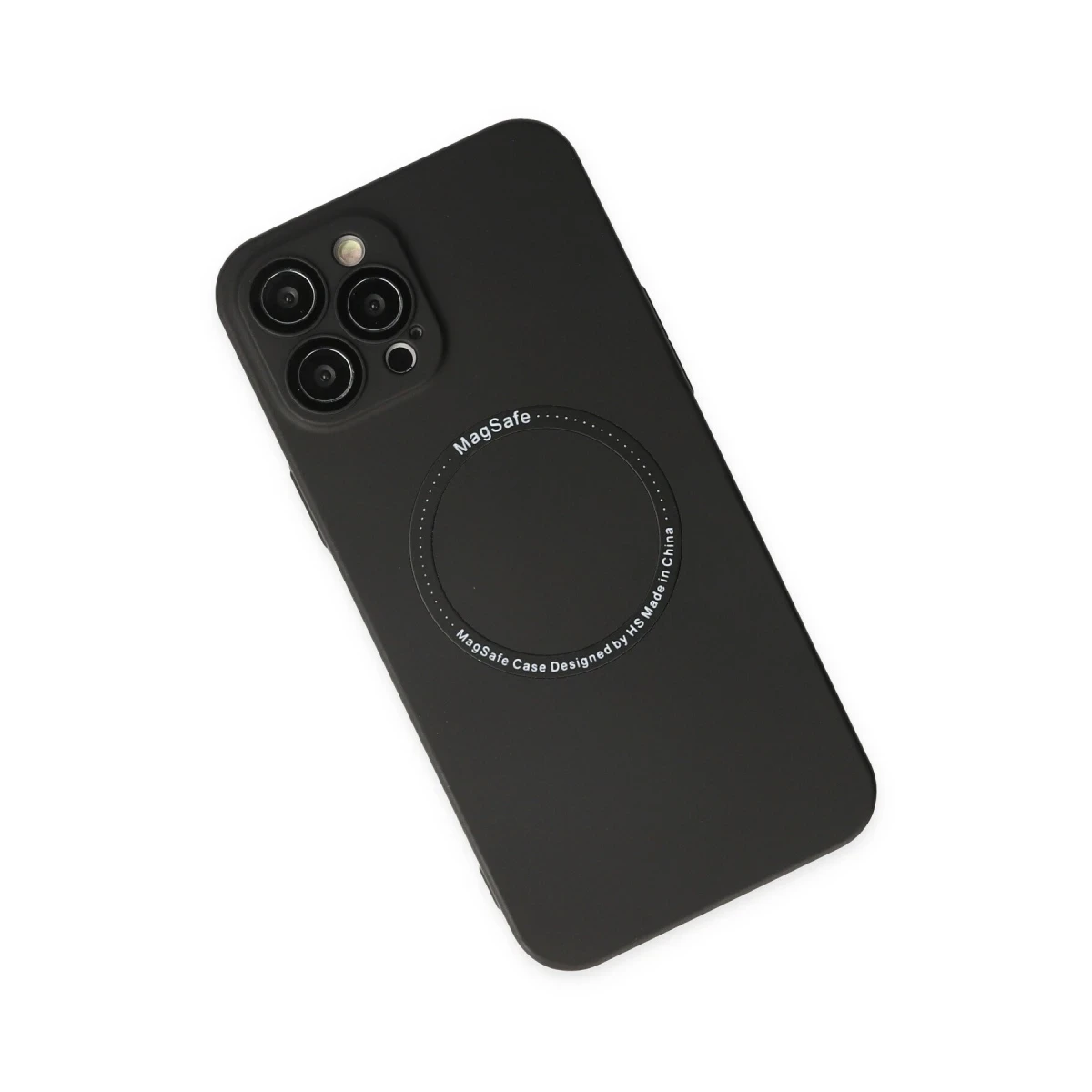 Apple iPhone 12 Pro Kılıf Jack Magneticsafe Lens Silikon - Siyah