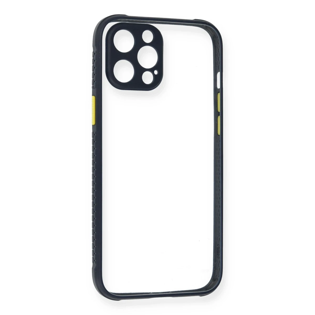 Apple iPhone 12 Pro Kılıf Miami Şeffaf Silikon - Lacivert