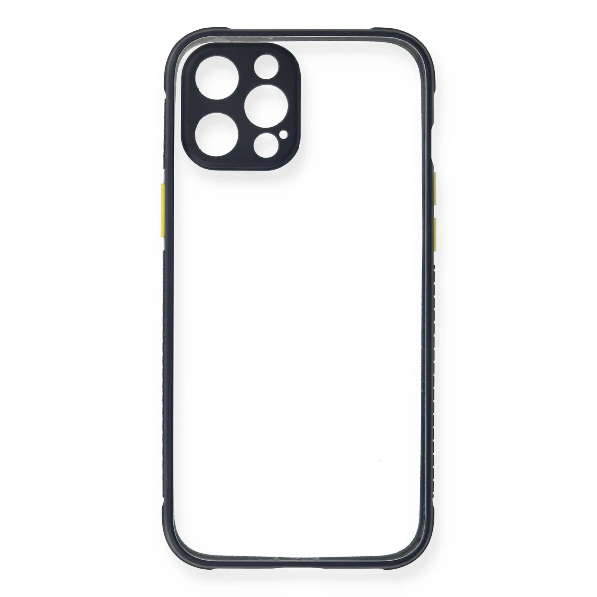 Apple iPhone 12 Pro Kılıf Miami Şeffaf Silikon - Lacivert
