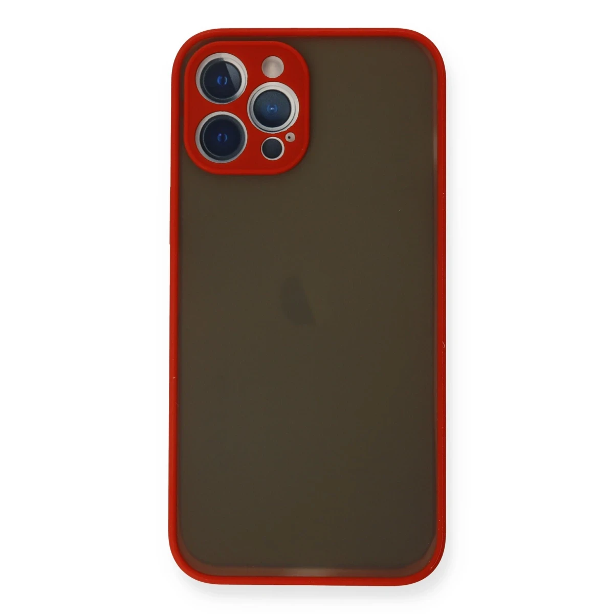 Apple iPhone 12 Pro Kılıf Montreal Silikon Kapak - Kırmızı