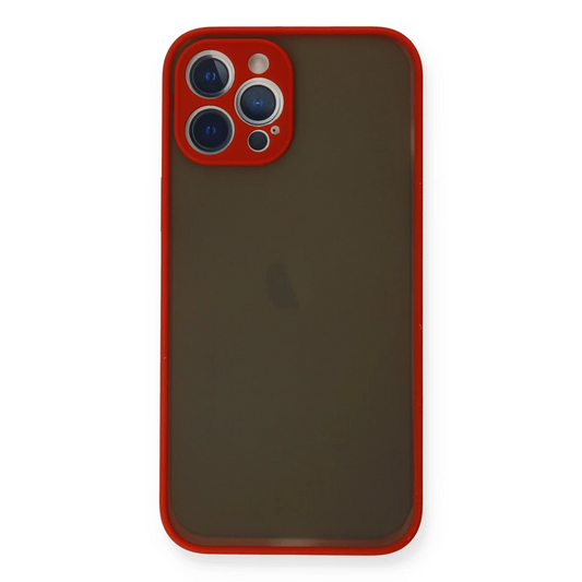 Apple iPhone 12 Pro Kılıf Montreal Silikon Kapak - Kırmızı
