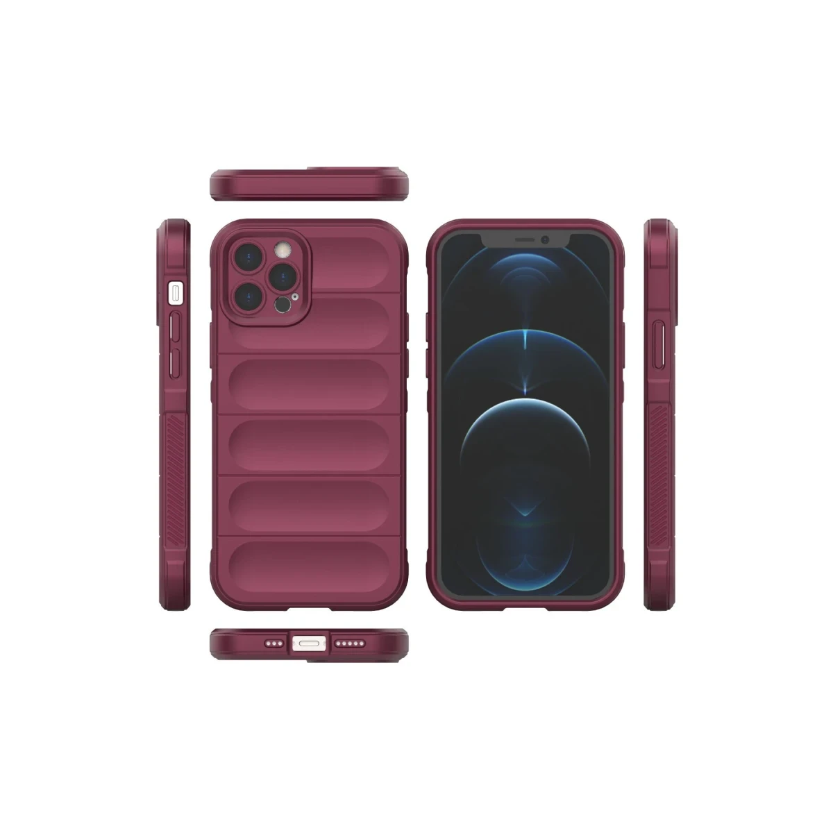 Apple iPhone 12 Pro Kılıf Optimum Silikon - Bordo