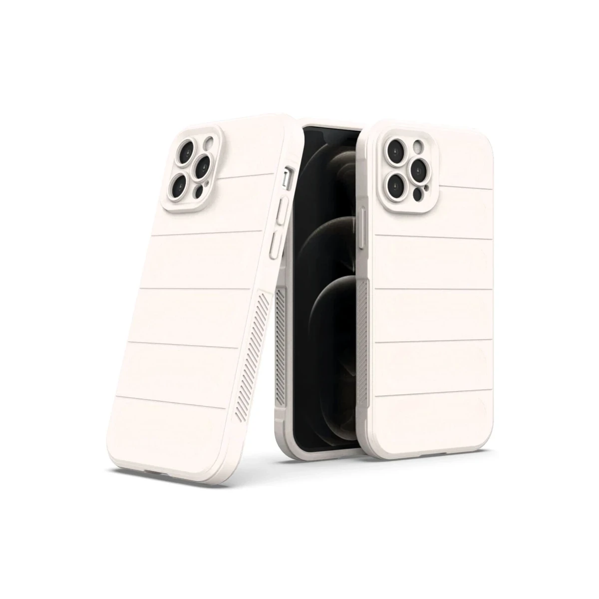 Apple iPhone 12 Pro Kılıf Optimum Silikon - Krem