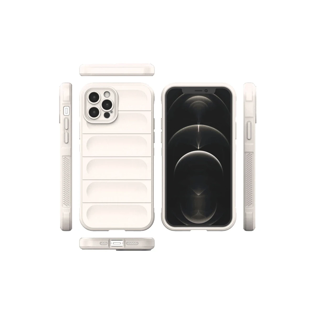 Apple iPhone 12 Pro Kılıf Optimum Silikon - Krem