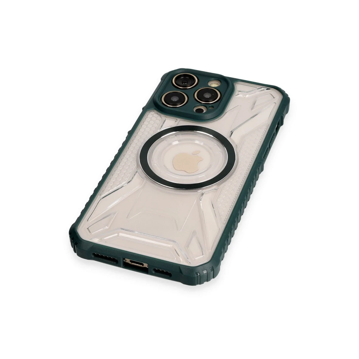 Apple iPhone 12 Pro Kılıf Prag Magneticsafe Kapak - Koyu Yeşil