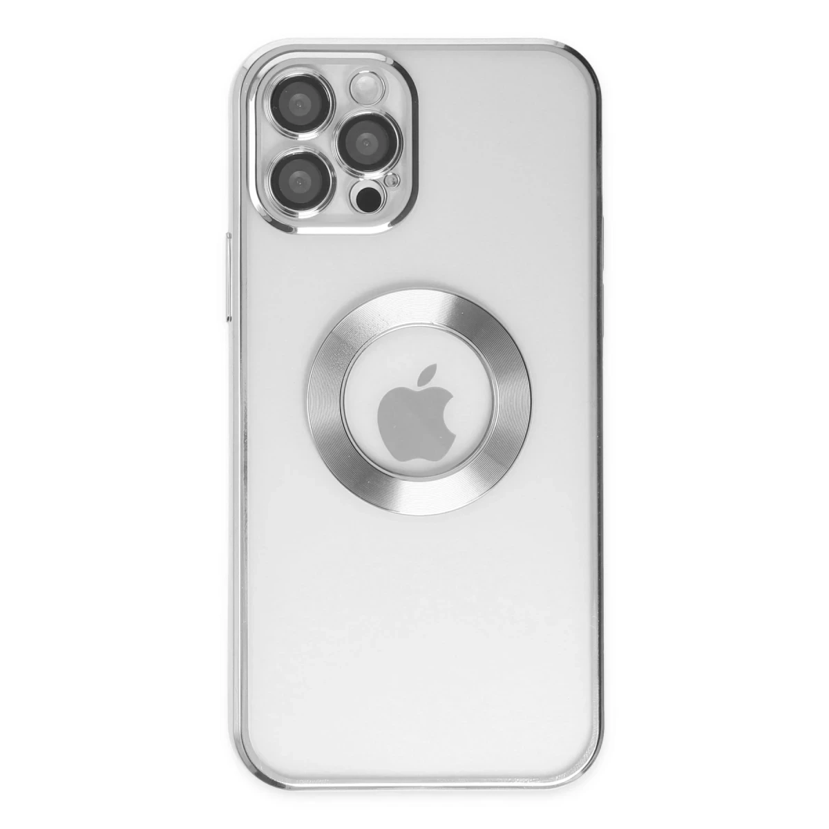 Apple iPhone 12 Pro Kılıf Slot Silikon - Gümüş