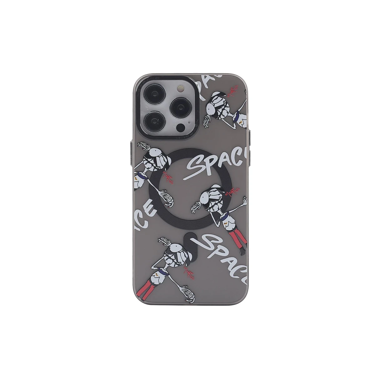 Apple iPhone 12 Pro Max Kılıf Apollo Magneticsafe Desenli Kapak - Apollo Siyah - 3