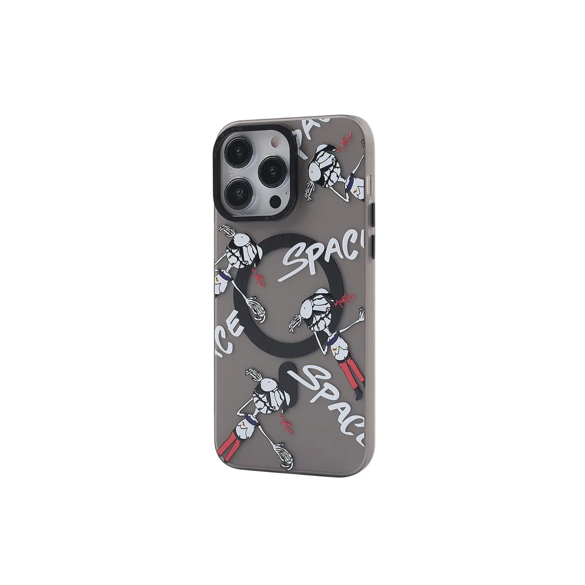 Apple iPhone 12 Pro Max Kılıf Apollo Magneticsafe Desenli Kapak - Apollo Siyah - 3